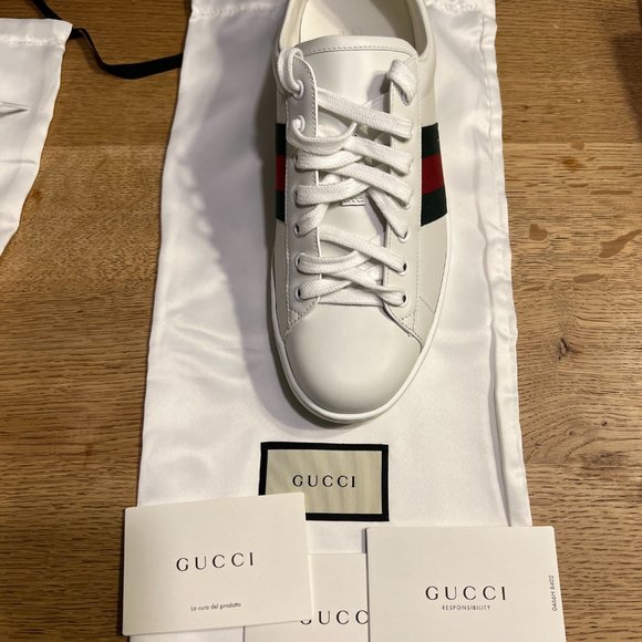 Gucci Authentic Ace Leather Sneaker Purchased From Saks Brand New Perfec… main image 8